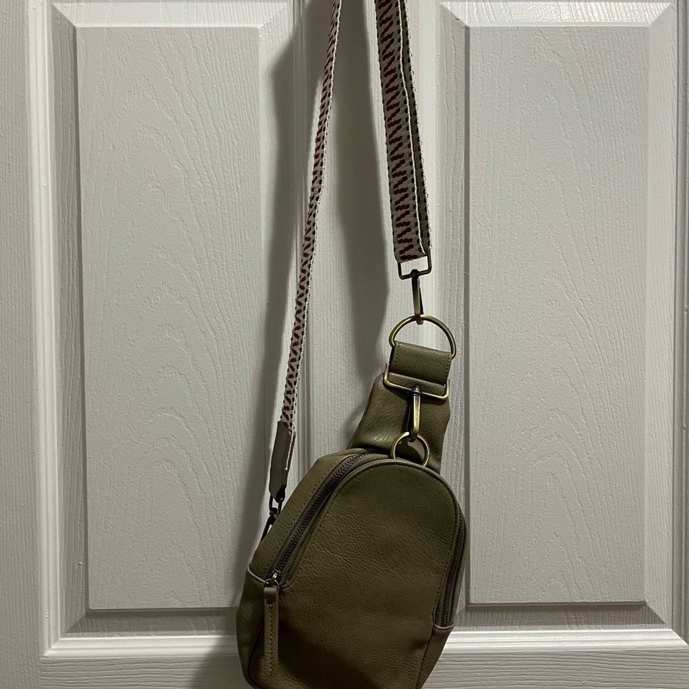 Anthropologie Liberty Sling Bag; Olive